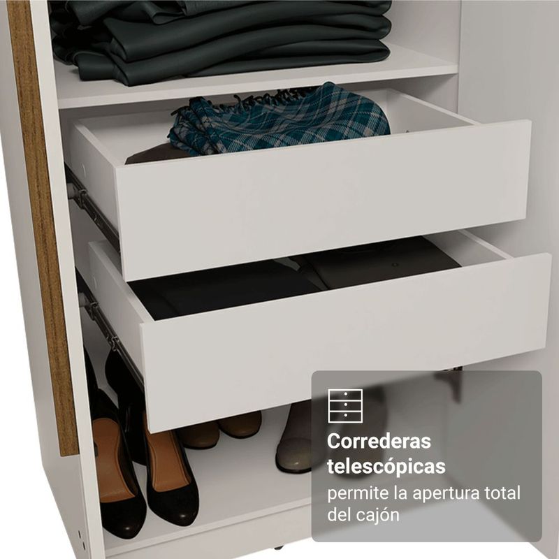 Ropero closet madesa venus 6 puertas con espejo bm