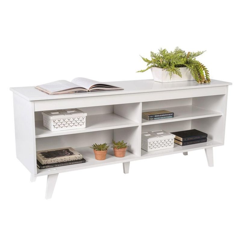 Mueble mesa para tv rack madesa 4 espacios hasta 65 blanco 1