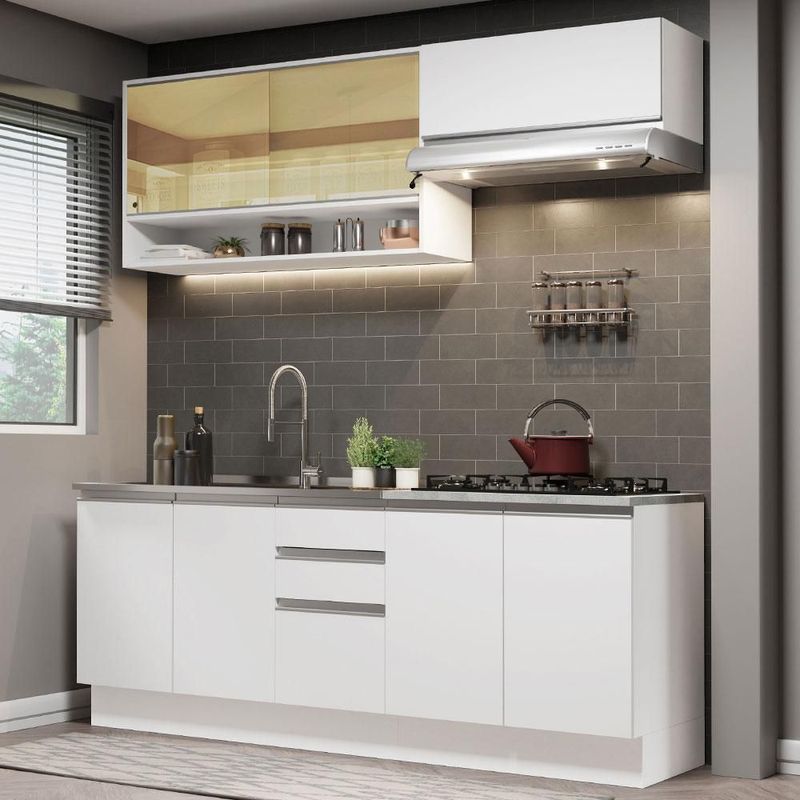 Cocina integral completa modular madesa glamy con tarja bb1