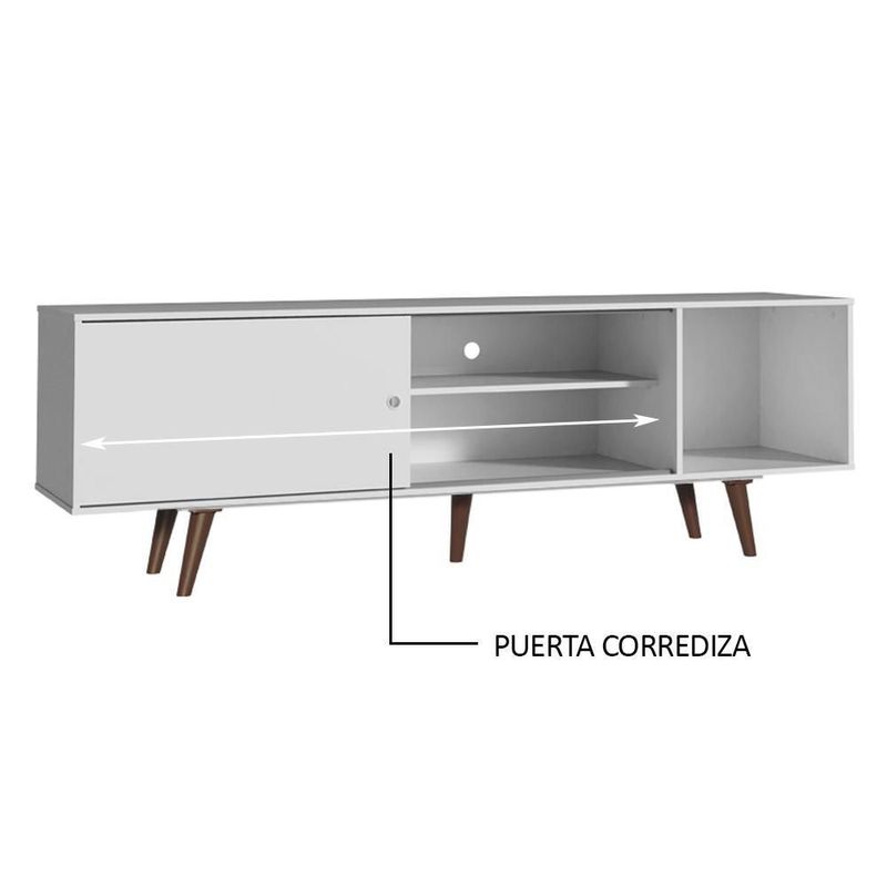 Mueble mesa para tv rack dubai madesa 2 puertas hasta 65 bb