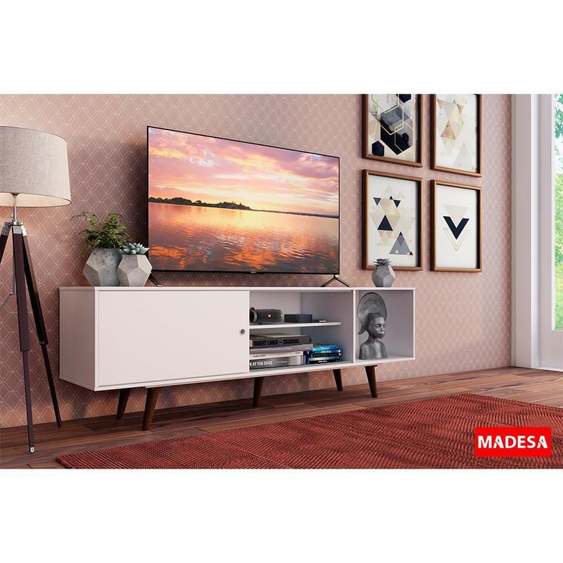Mueble mesa para tv rack dubai madesa 2 puertas hasta 65 bb