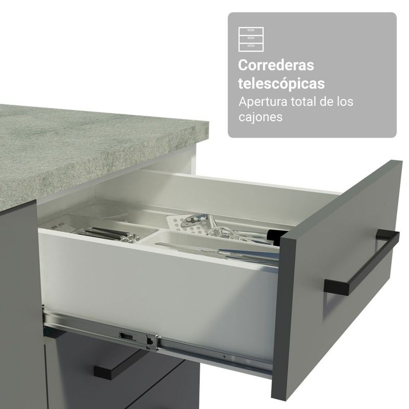 Cocina integral completa modular madesa agata 190cm bg 05