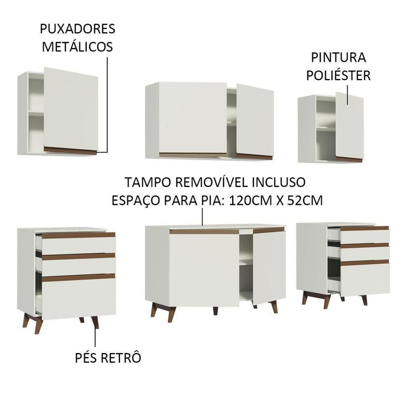 Cocina integral completa modular madesa reims 240cm bb 11
