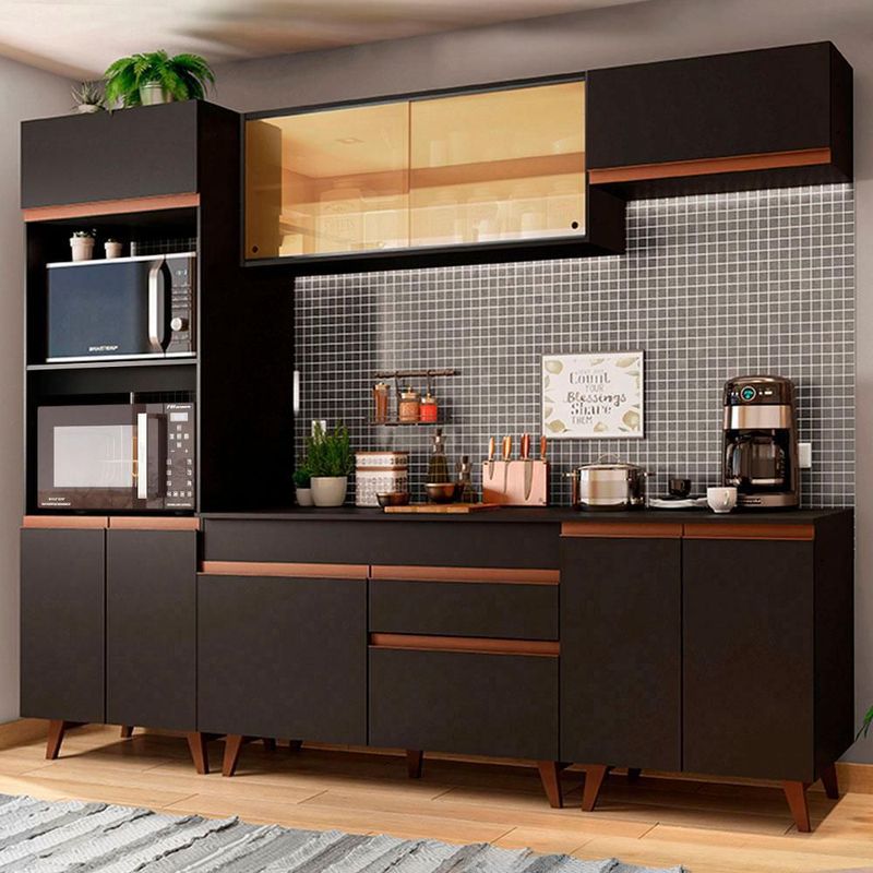 Cocina integral completa modular madesa reims 260cm negro 02