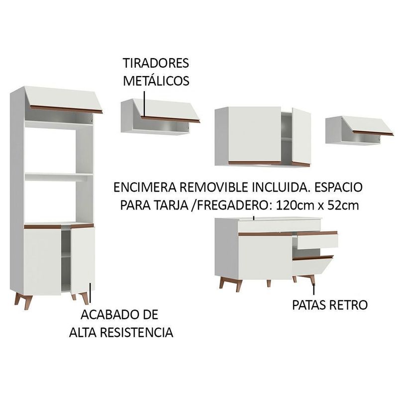 Cocina integral completa modular madesa reims 330cm blanco 02