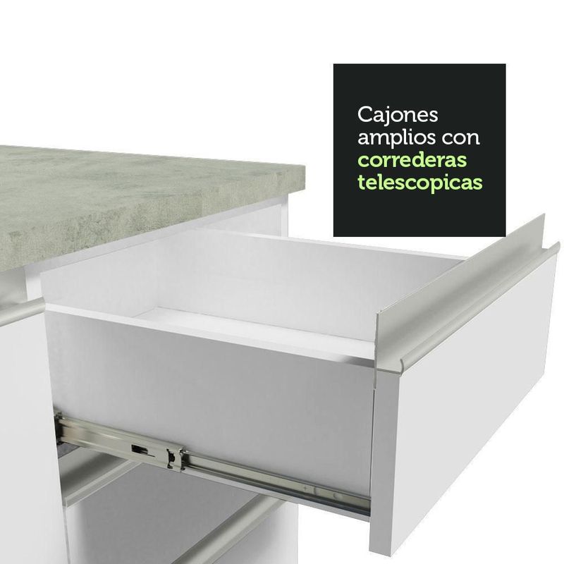 Cocina integral completa modular madesa glamy 160cm bb 02