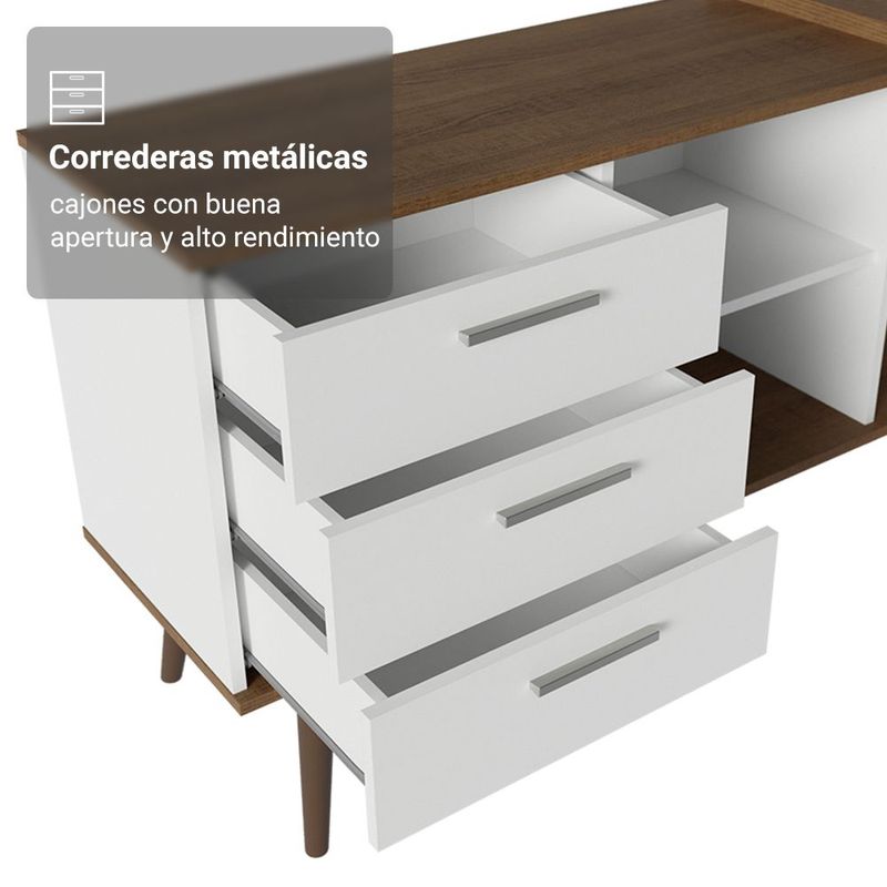 Escritorio esquinero madesa lisboa para computadora bm 02