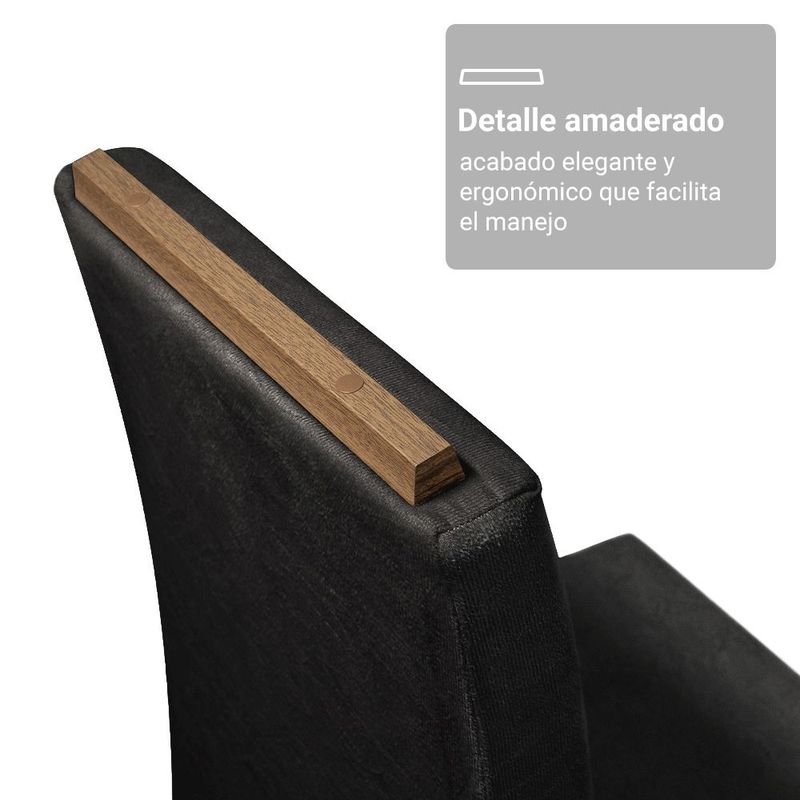 Kit 4 sillas de comedor 4256 madesa con detalle amaderado mo