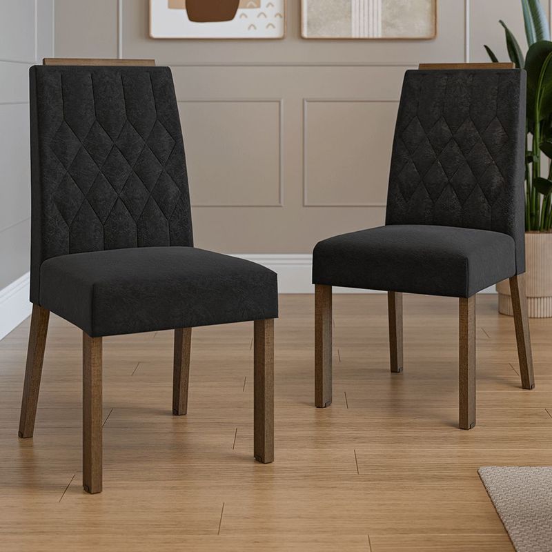 Kit 4 sillas de comedor 4256 madesa con detalle amaderado mo