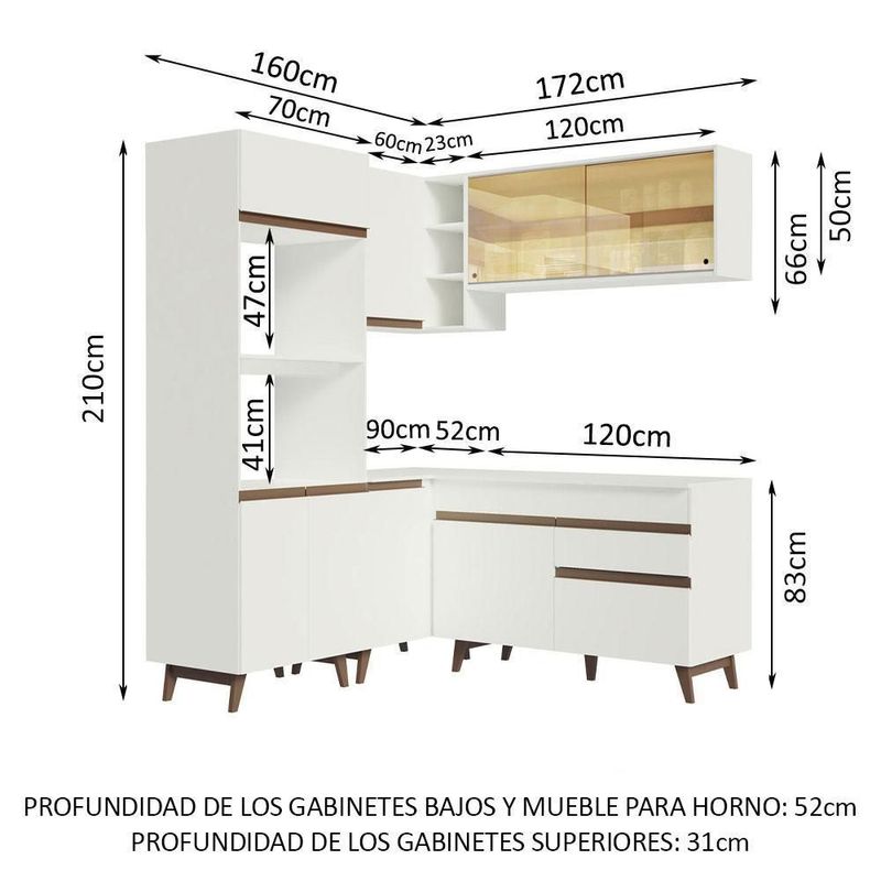 Cocina integral completa modular madesa reims 332cm bb 01