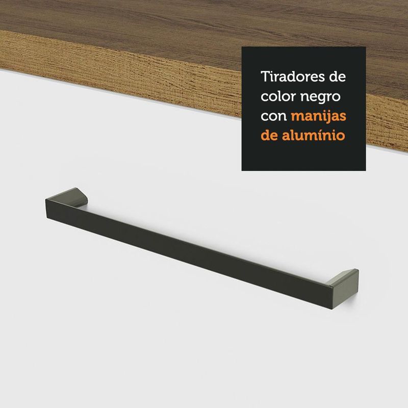 Mueble de cocina madesa madesa agata 200cm blanco 01