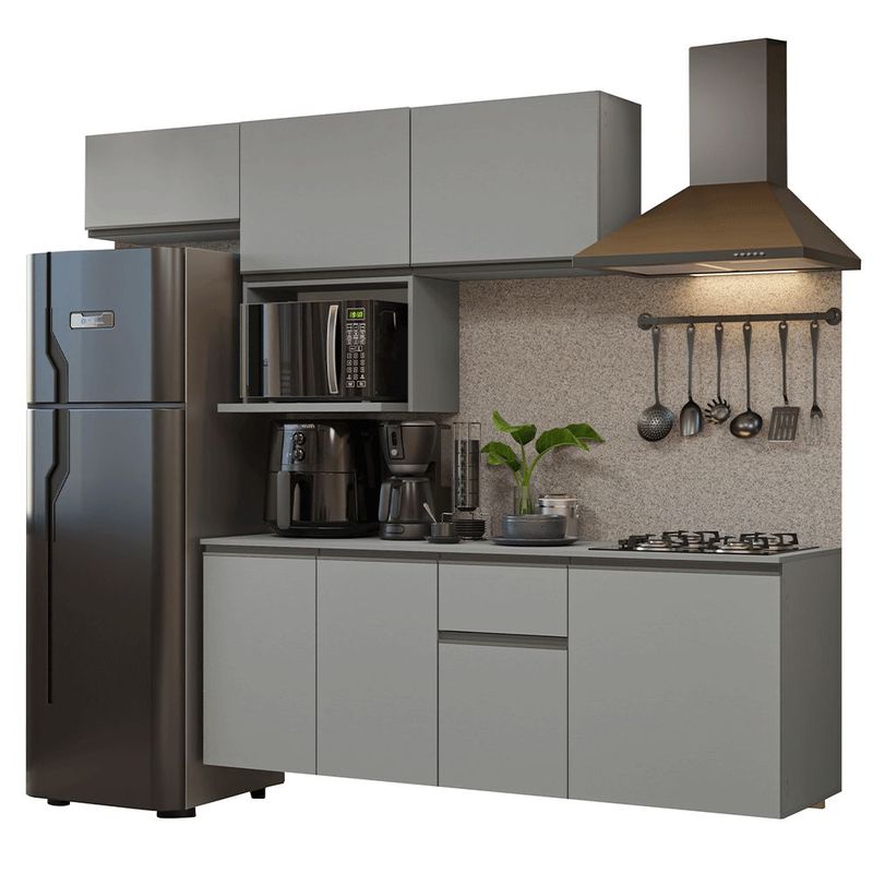 Cocina integral completa modular madesa nice 240cm gris 07