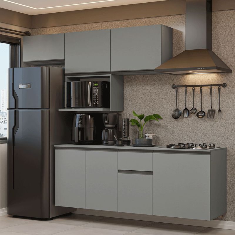 Cocina integral completa modular madesa nice 240cm gris 07