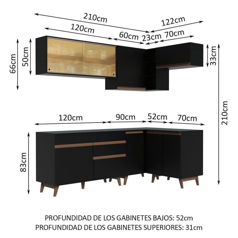 Cocina integral completa modular madesa reims 332cm nn 04