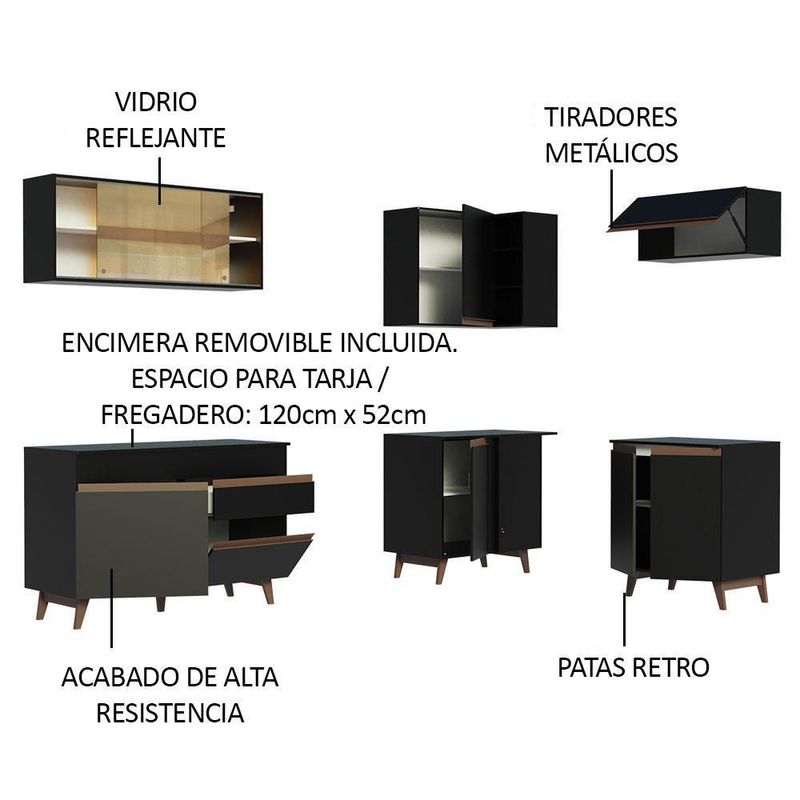 Cocina integral completa modular madesa reims 332cm nn 04