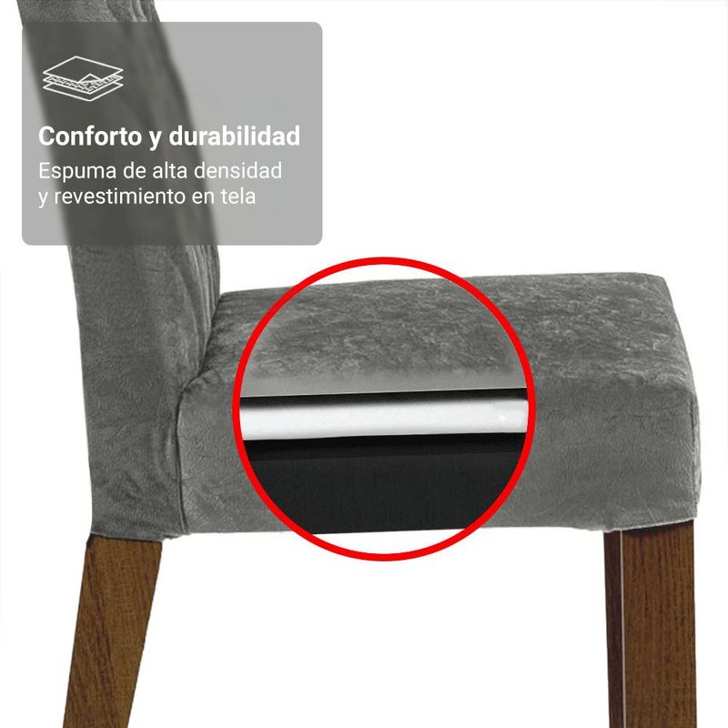 Kit 2 sillas de comedor 4256 madesa con detalle amaderado 04