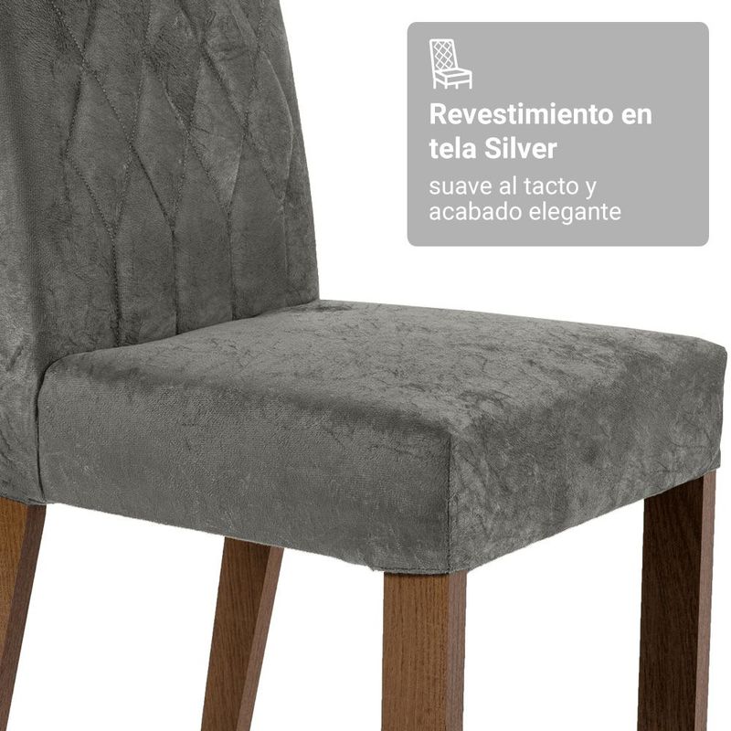 Kit 2 sillas de comedor 4256 madesa con detalle amaderado 04