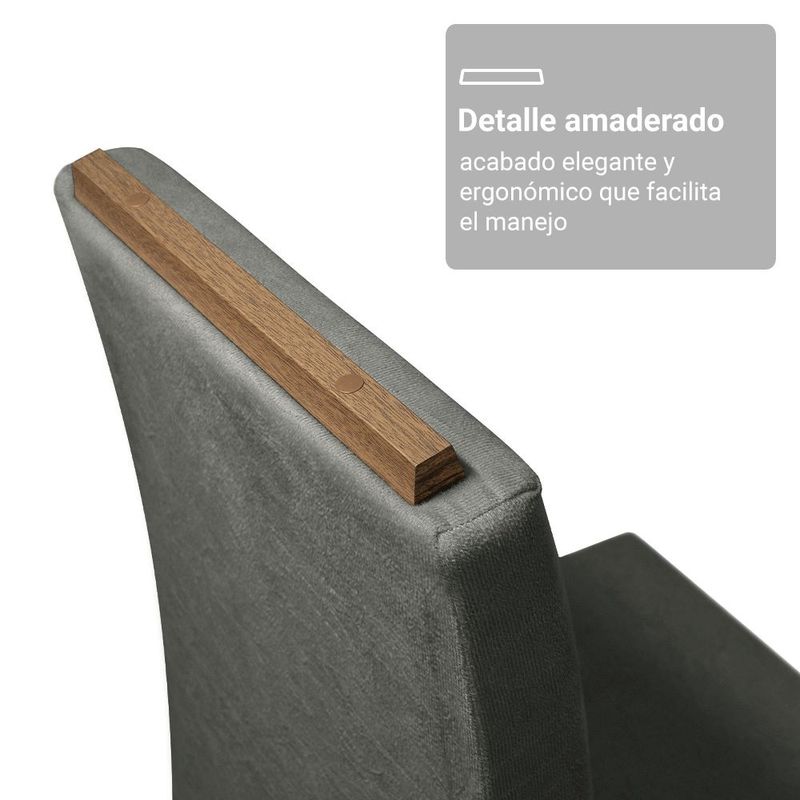 Kit 2 sillas de comedor 4256 madesa con detalle amaderado 04