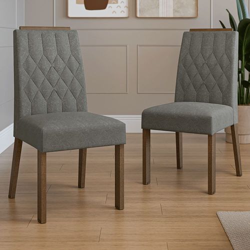 Kit 2 sillas de comedor 4256 madesa con detalle amaderado 04
