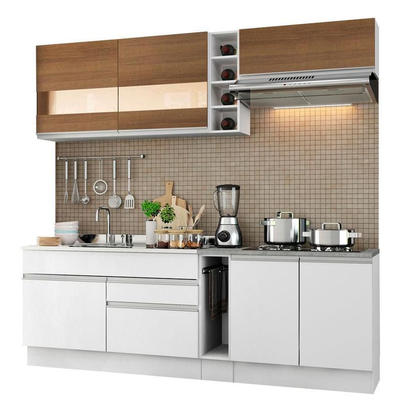 Cocina integral completa modular madesa glamy 220cm bm 02