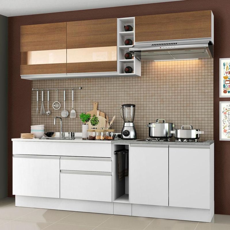 Cocina integral completa modular madesa glamy 220cm bm 02