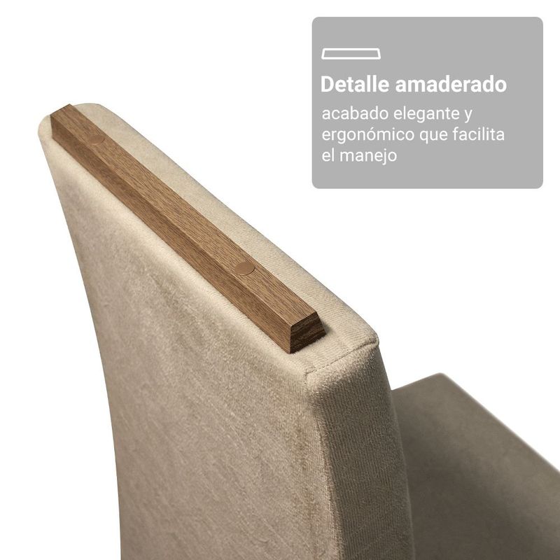Kit de respaldos para silla tapizada madesa 4 piezas marrón