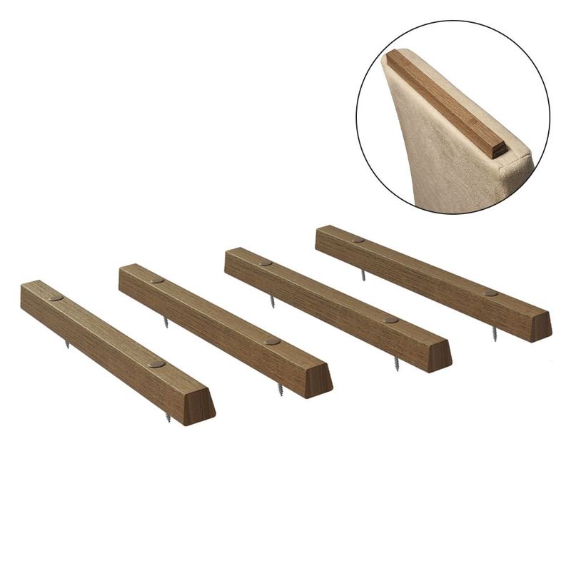 Kit de respaldos para silla tapizada madesa 4 piezas marrón