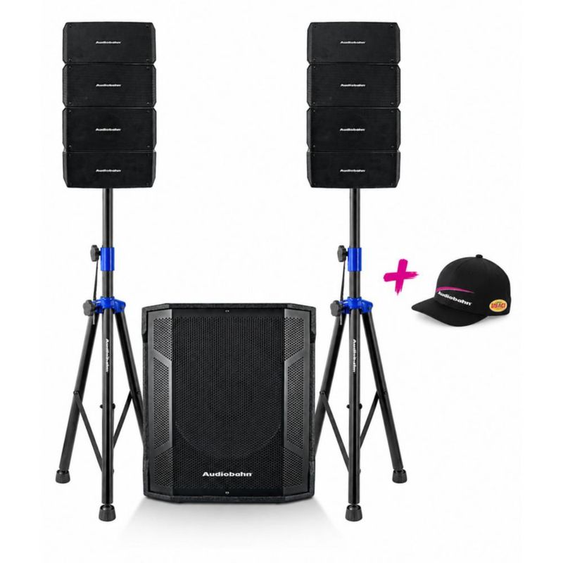Sistema de Audio Lineal Audiobahn Line 15X Subwoofer 15″ Satélites Negro
