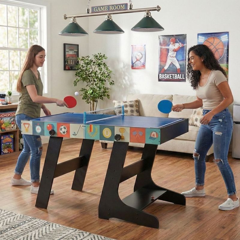 Mesa Multijuegos 4 En 1 VANLIG | Futbolito Hockey Billar Ping Pong