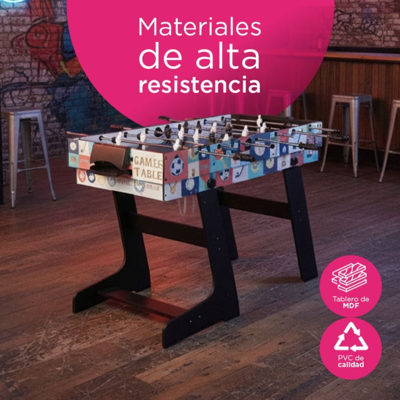 Mesa Multijuegos 4 En 1 VANLIG | Futbolito Hockey Billar Ping Pong