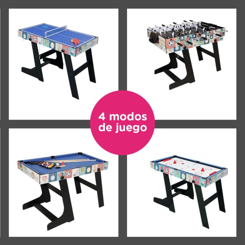 Mesa Multijuegos 4 En 1 VANLIG | Futbolito Hockey Billar Ping Pong