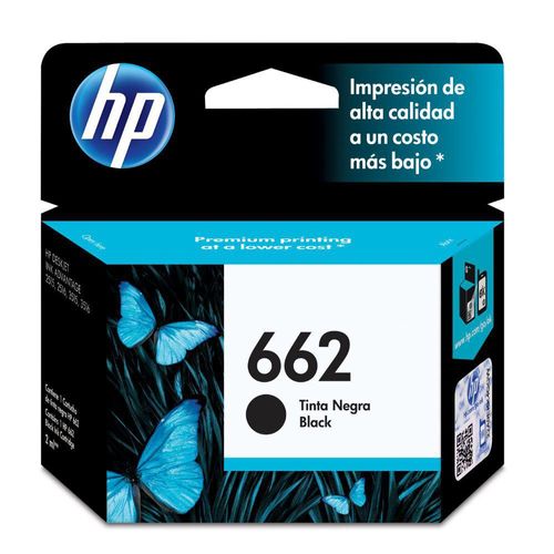 HP 662 Black Ink Cartridge – 120 páginas