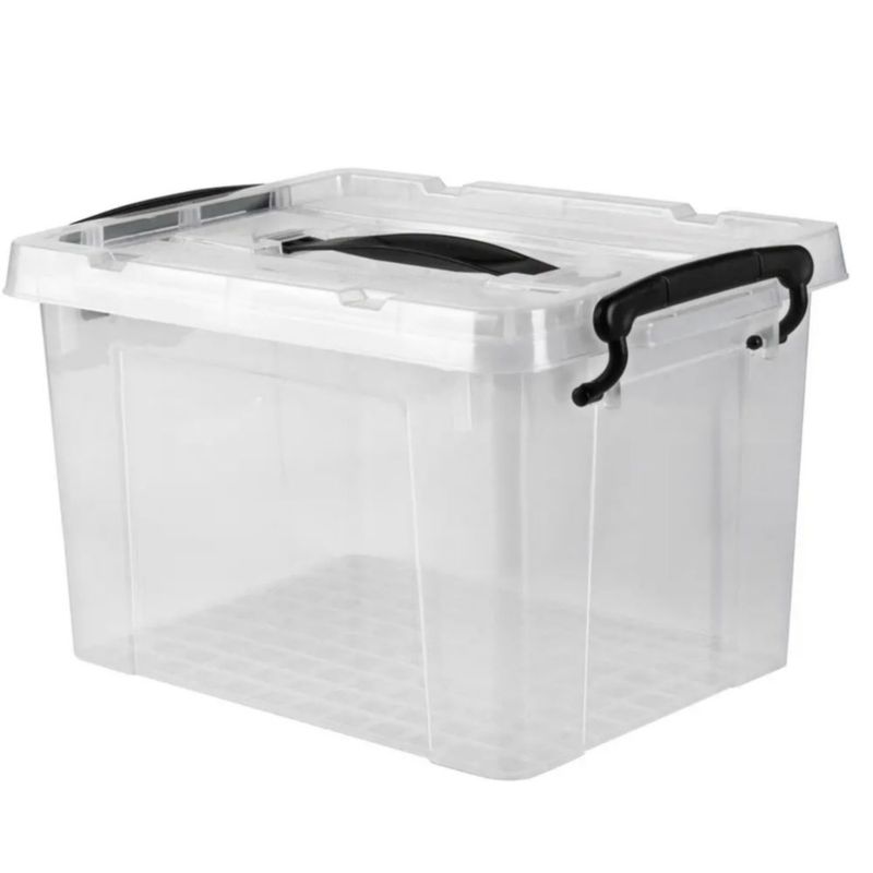 Cajas De Almacenamiento 6pz Transparentes 6 Litros Transparente Liso