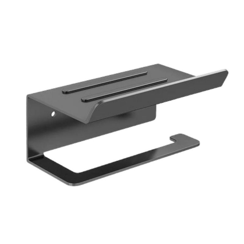 Porta-rollo De Acero Inoxidable Soporte De Papel Negro