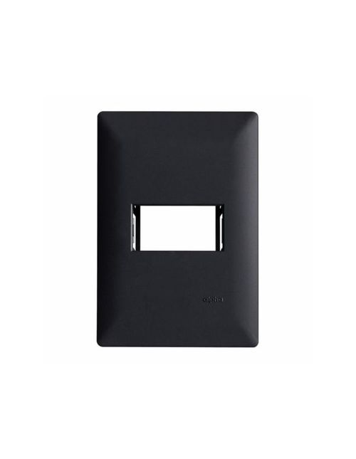 Estevez Placa 1 ventana Alpha Black Negro