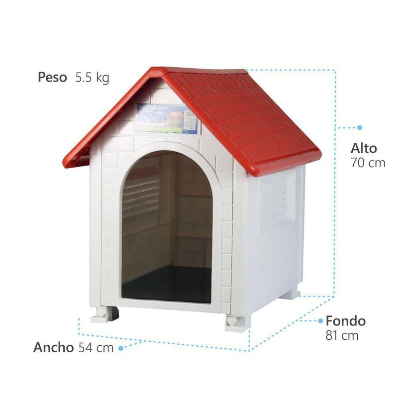 Casa para perro   exterior raza chica-mediana Hypermark Pl-dh-s