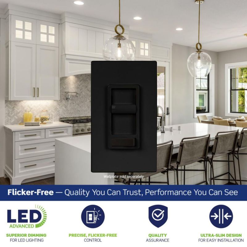 Regulador de luz Leviton 66741-E negro 120V