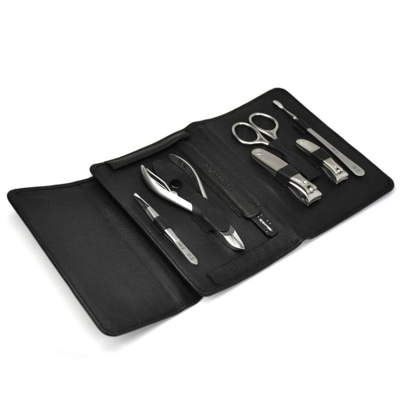 Kit de manicura GERMANIKURE de 7 piezas FINOX acero estuche negro