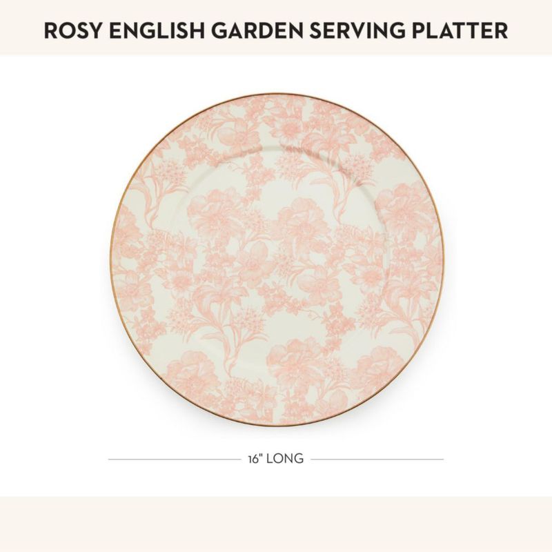 Bandeja de servir MACKENZIE-CHILDS 41 cm Rosy Garden