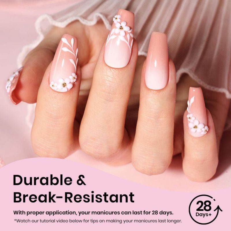 Tips de uñas Beetles Gel 384 piezas Coffin mediano 12 tamaños