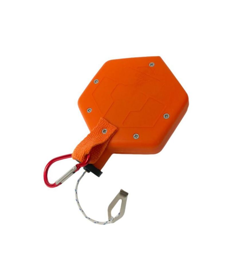 Carrete de tiza Zeluga 30 m con mosquetón – 6 posiciones – Naranja