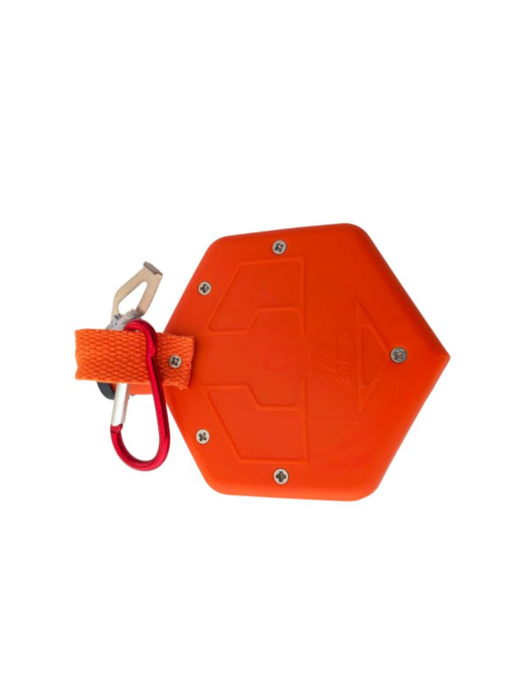 Carrete de tiza Zeluga 30 m con mosquetón – 6 posiciones – Naranja
