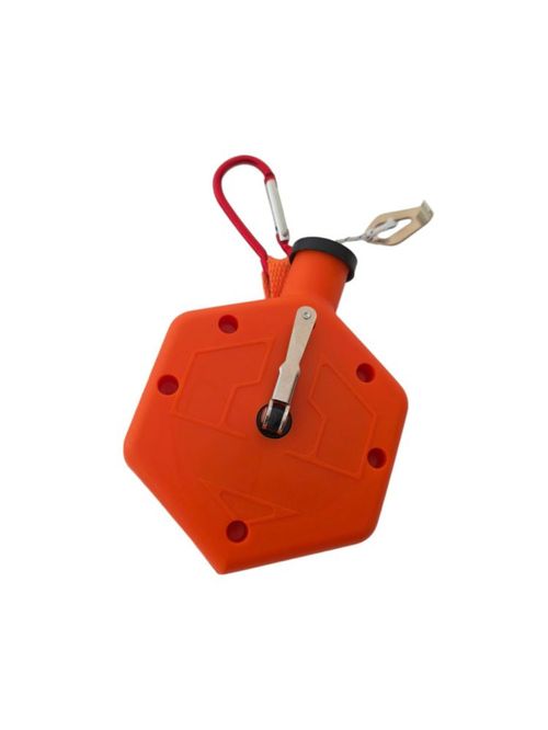 Carrete de tiza Zeluga 30 m con mosquetón – 6 posiciones – Naranja