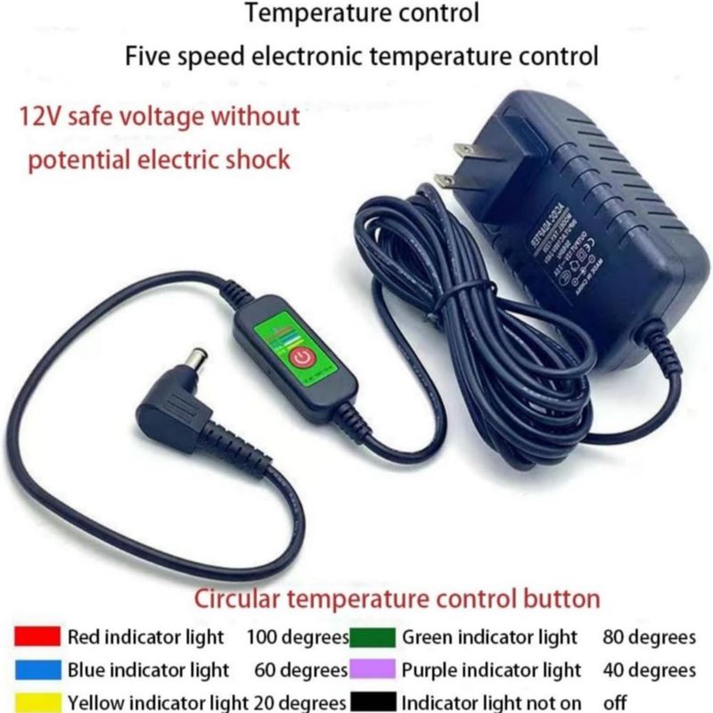 Masajeador eléctrico de piedras calientes WeiiTech con control de temperatura