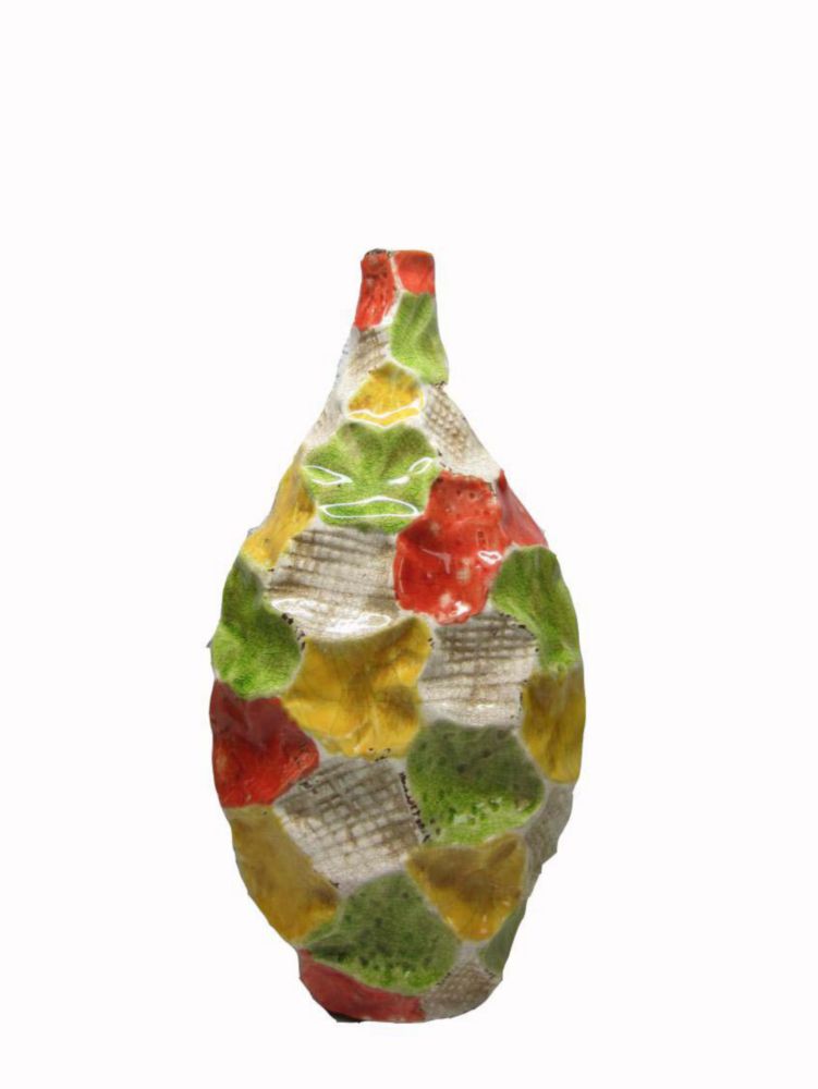Jarrón DesMa Group 15 x 8 x 30 cm Multicolor Cerámico