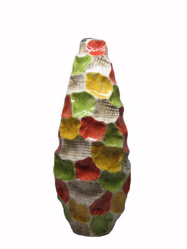 Jarrón de cerámica multicolor DesMa Group H2895 16x12x40 cm