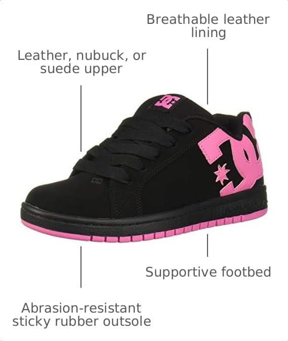 Zapatillas DC SHOES Court Graffik Negro/Rosa 3
