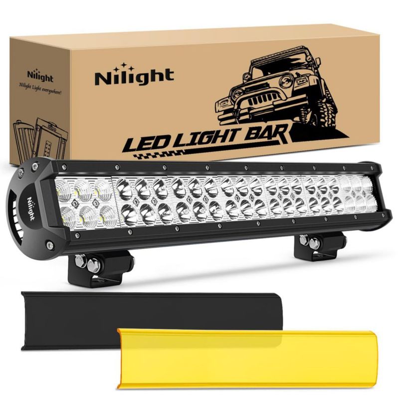 Barra de Luz LED Nilight 51 cm 126 W Cobertura Amarilla/Negra