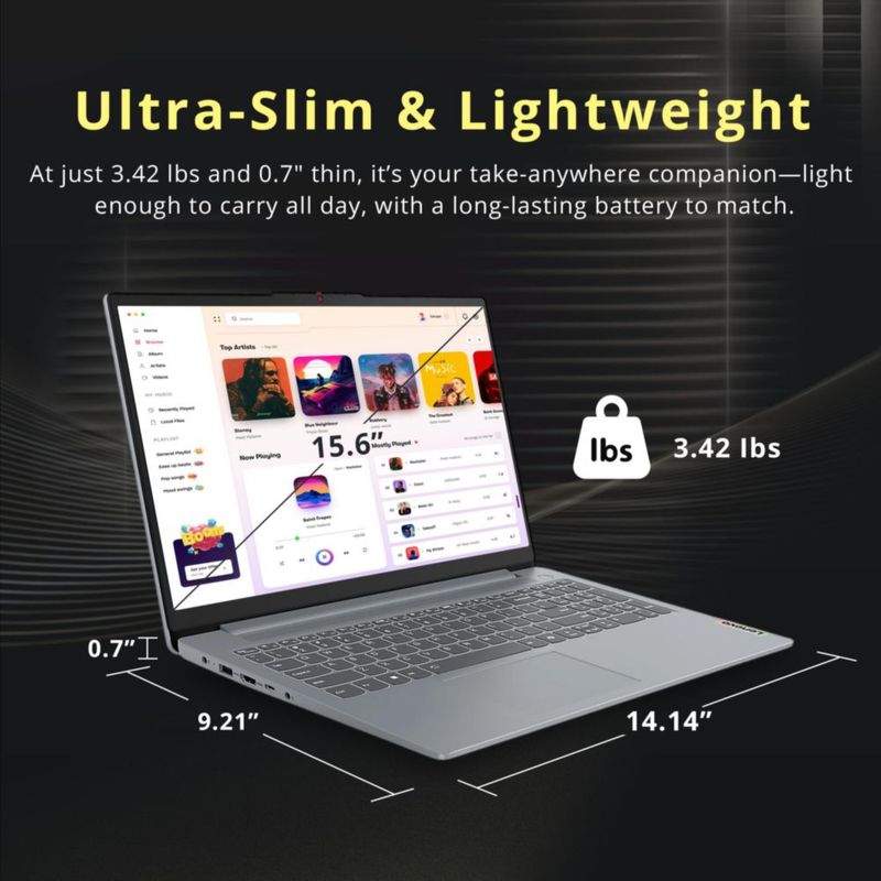 Portátil Lenovo IdeaPad Slim 3 156" 8 GB RAM 288 GB SSD Windows 11 Pro