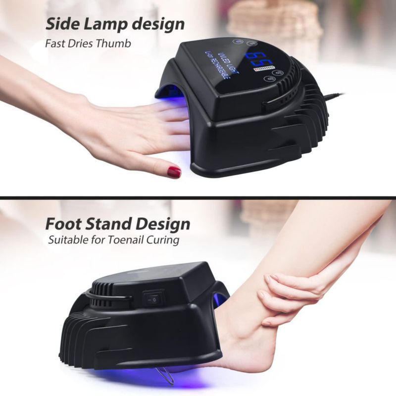 Lámpara de uñas LED MINI LOP 64W recargable e inalámbrica negra